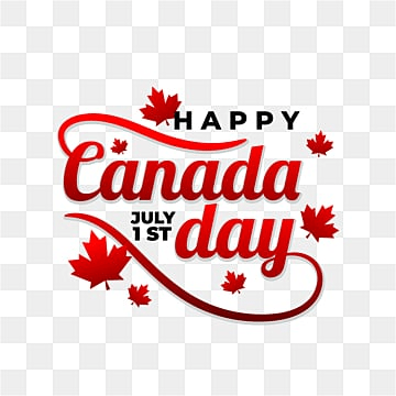 beautiful lettering of happy canada day