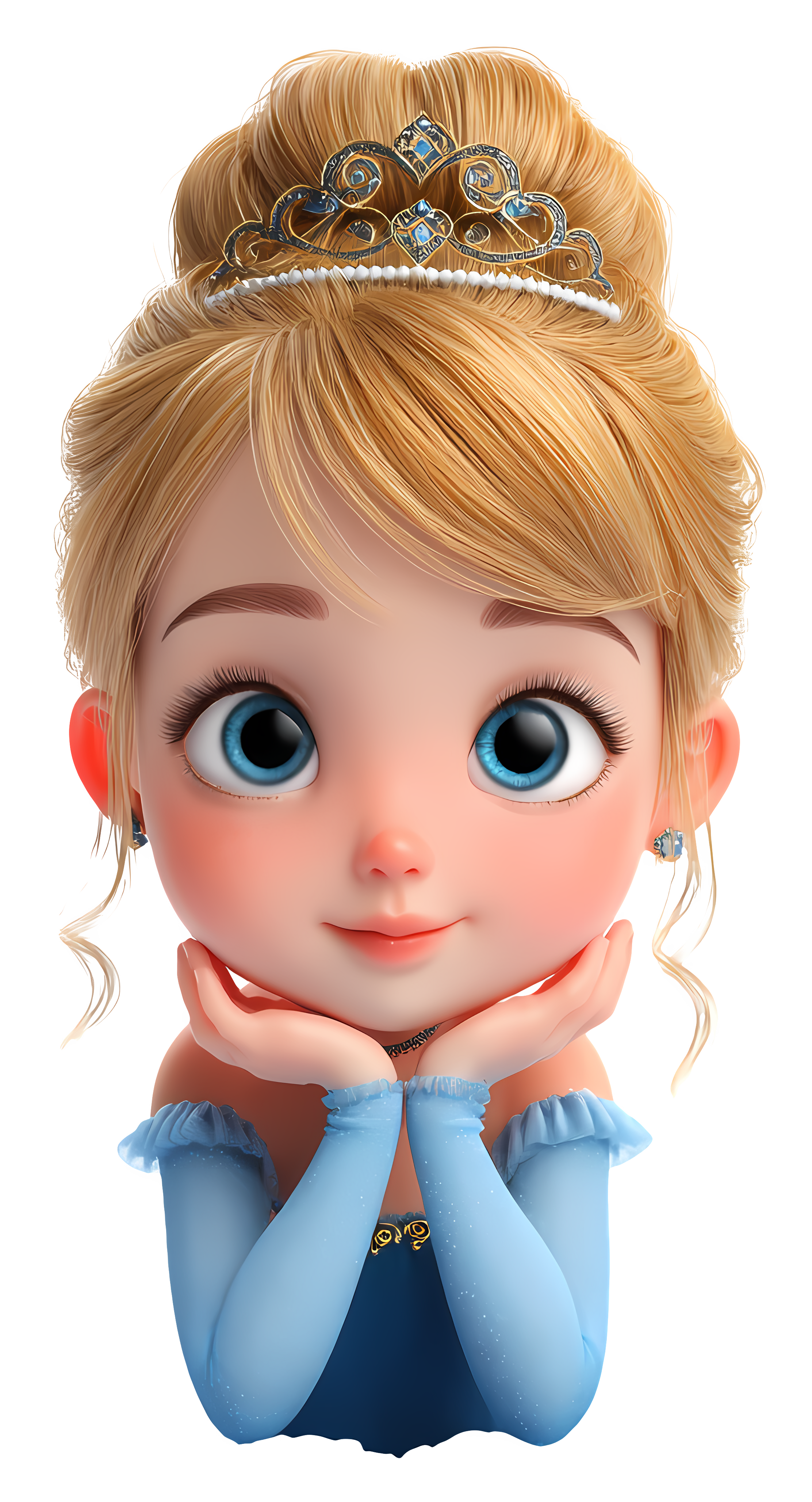 Cartoon Princess with Tiara