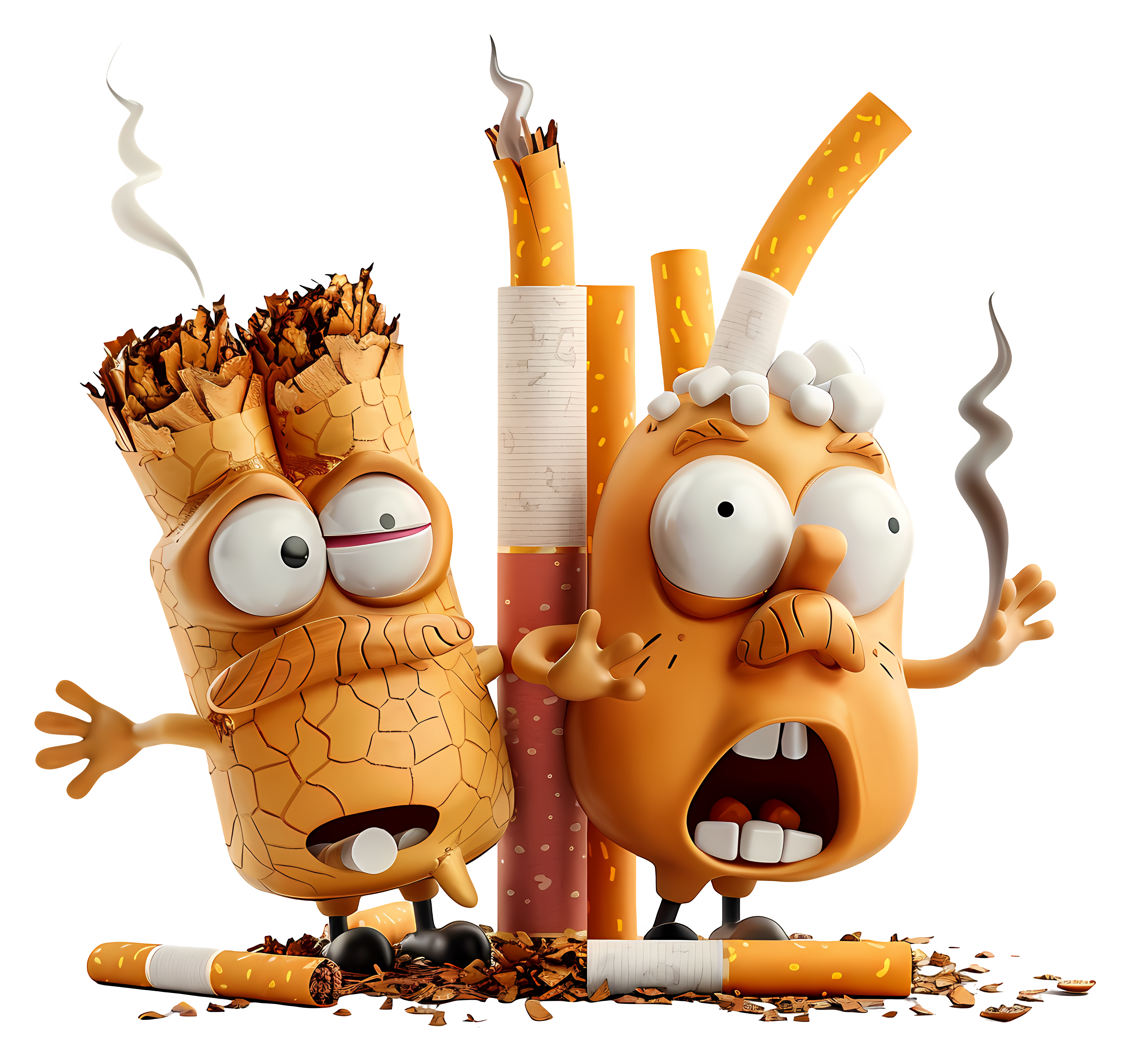 Cigarette Characters Cartoon