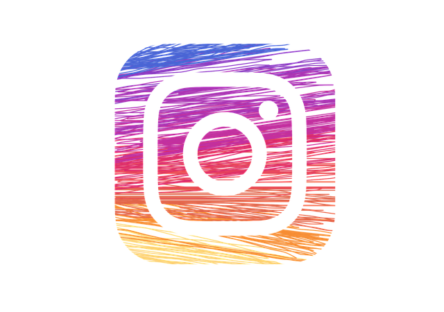 Colorful Instagram Logo with Artistic Lines