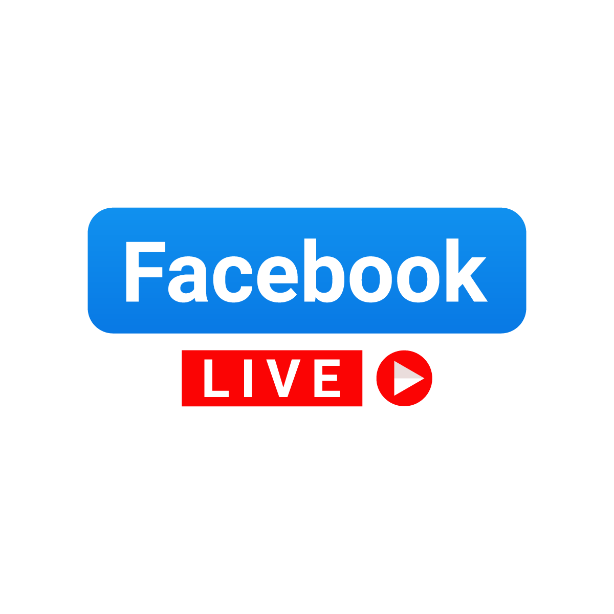 Facebook Live Stream With Smart Play Icon Vector PNG Image