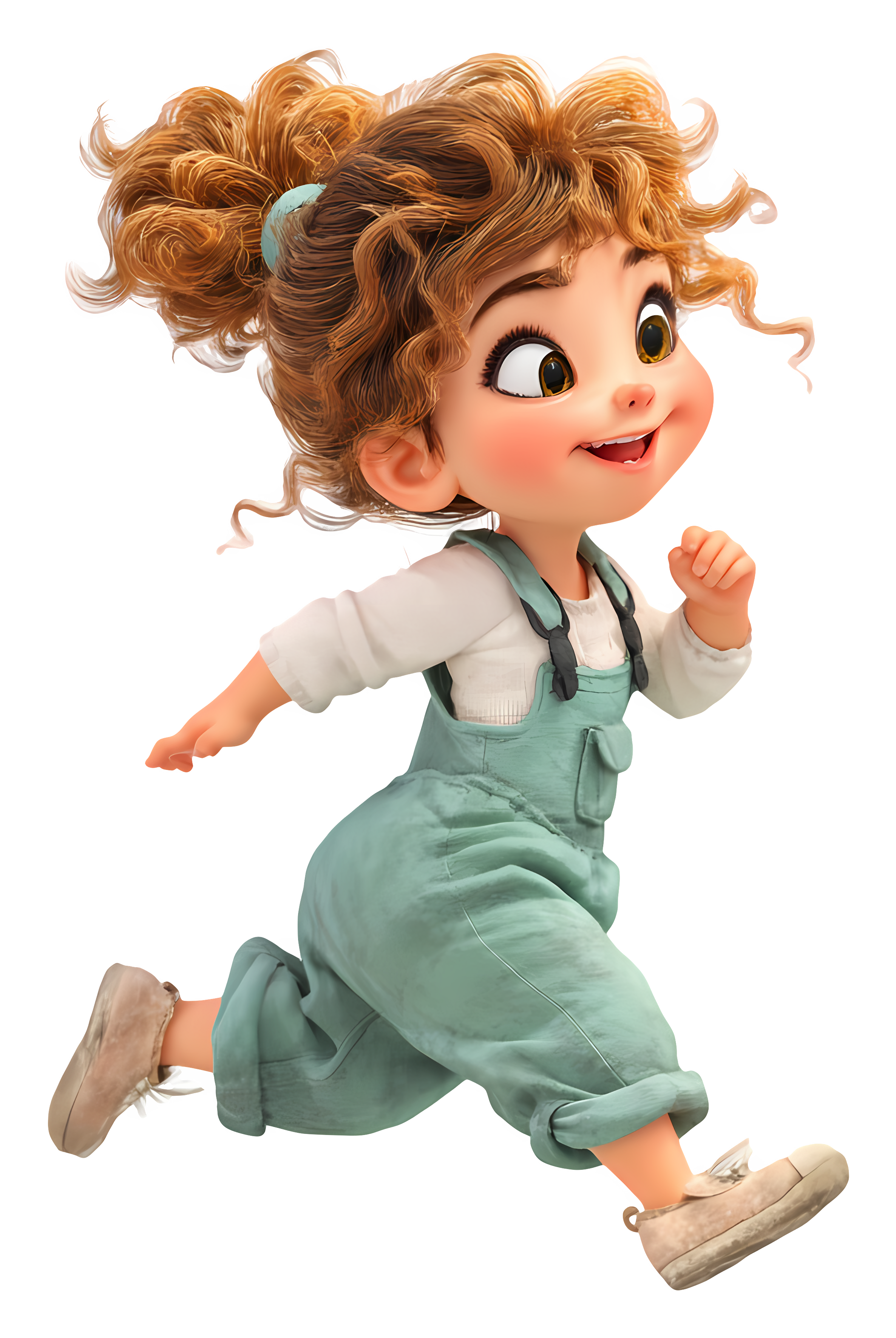 Joyful Running Girl