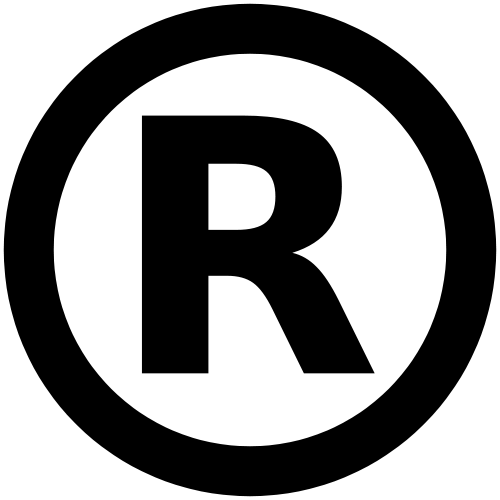 Registered Trademark Symbol in Black Design