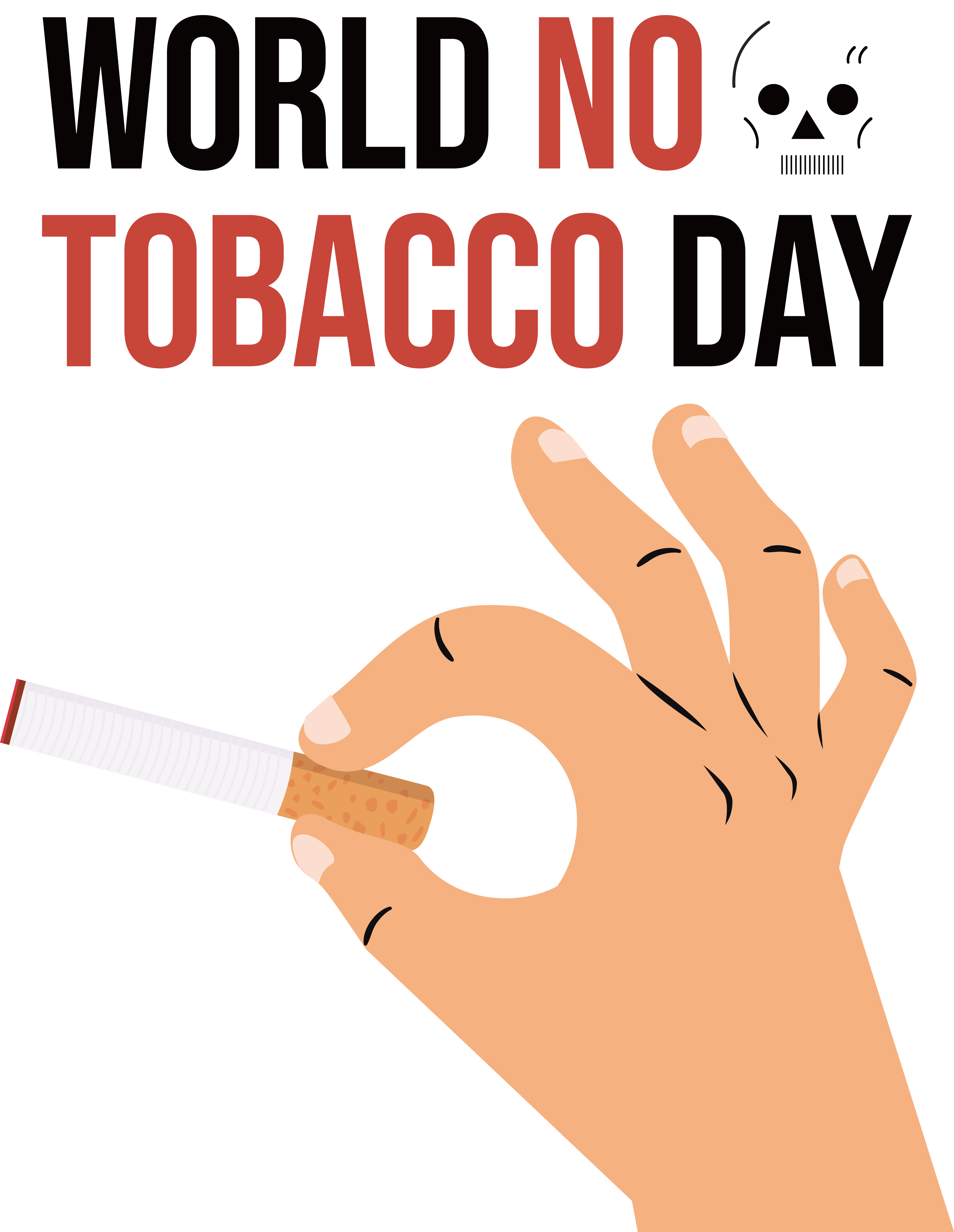World No Tobacco Day Poster with Cigarette
