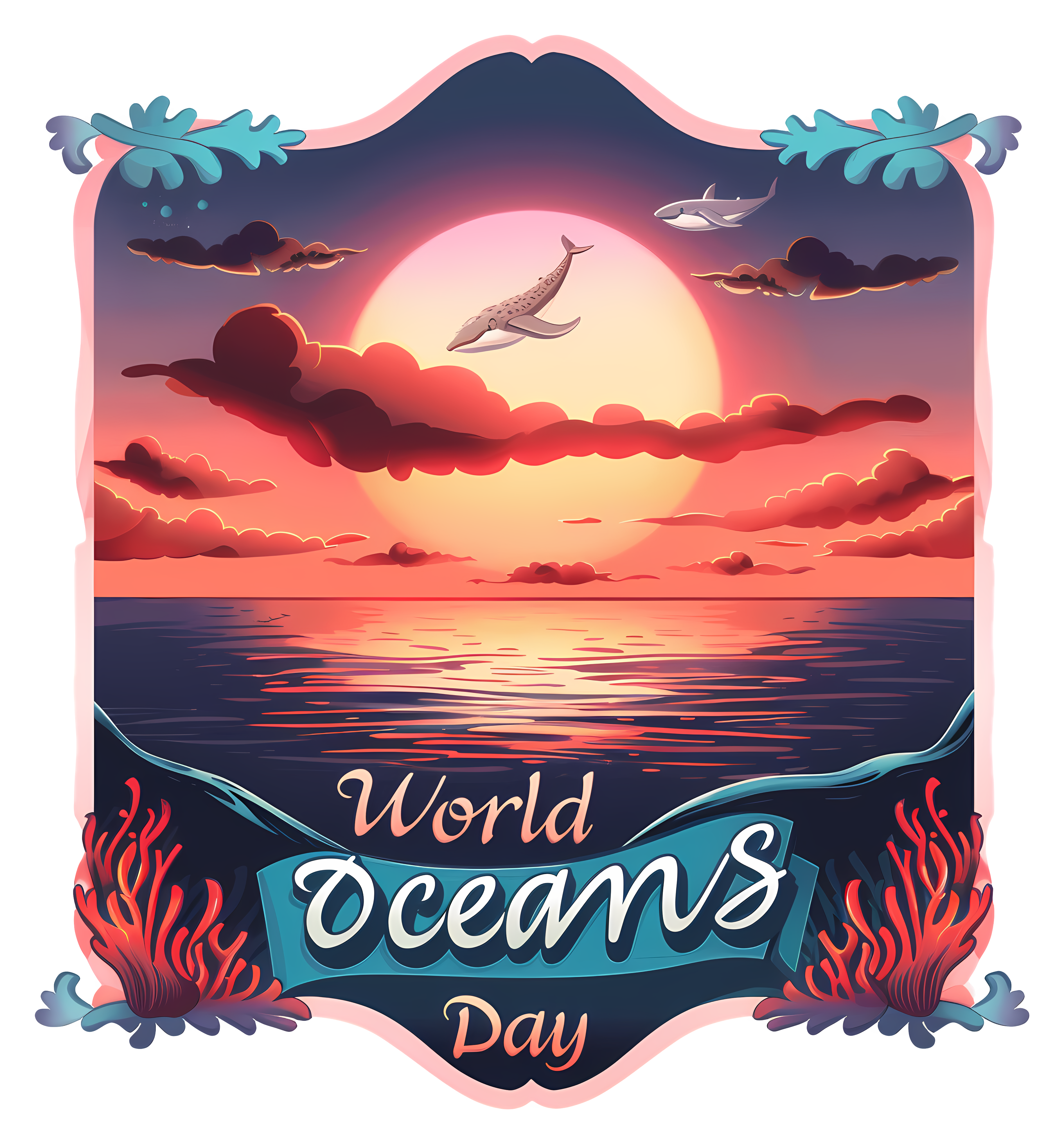 World Oceans Day Celebration Poster