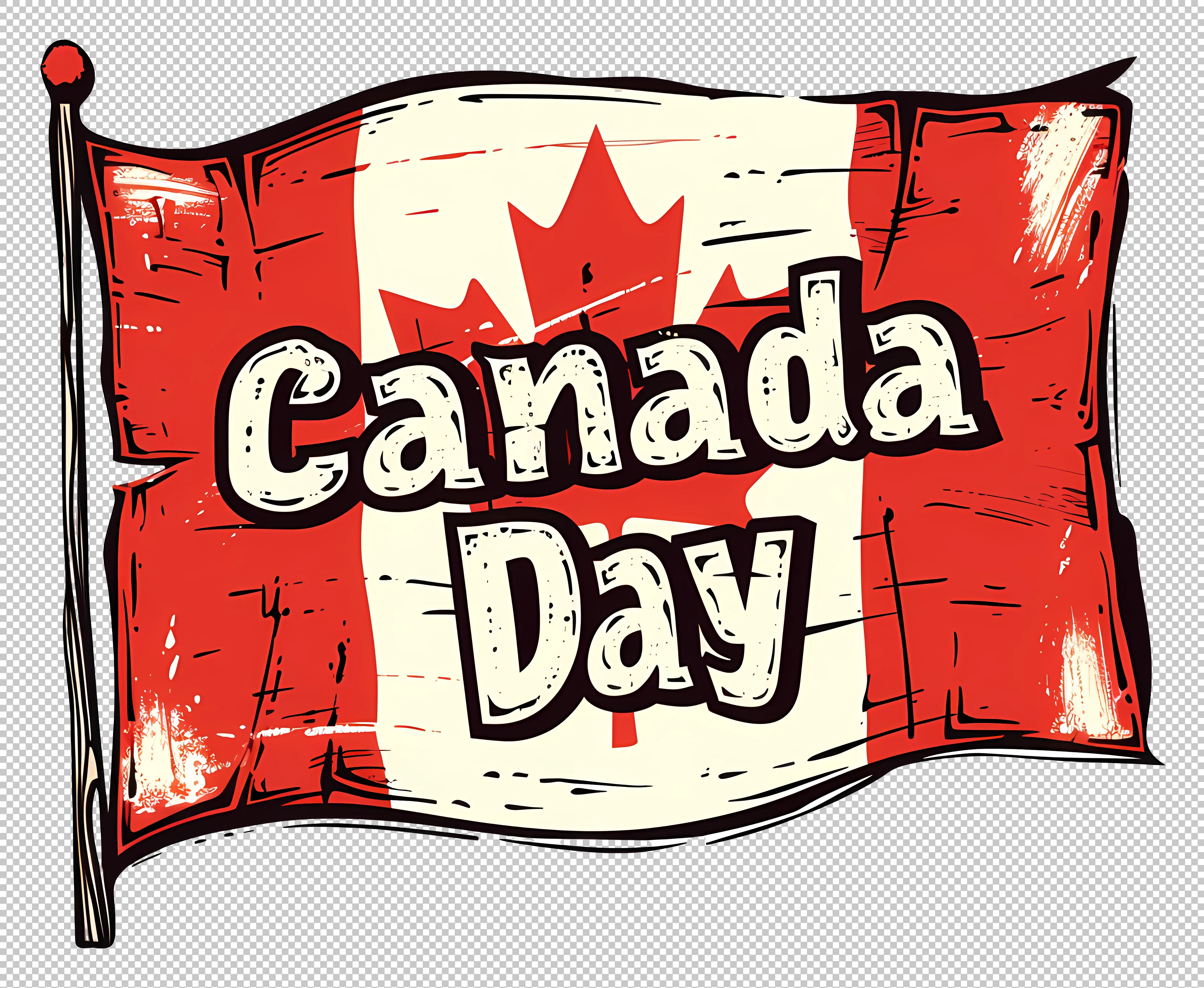 Canada Day Celebration Flag