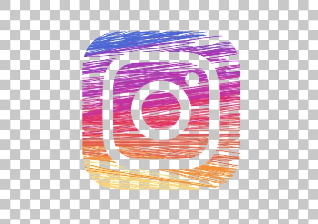 Colorful Instagram Logo with Artistic Lines