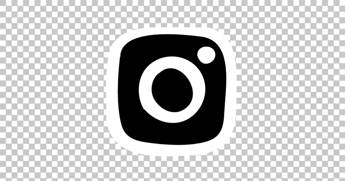 Instagram Logo in Black and White
