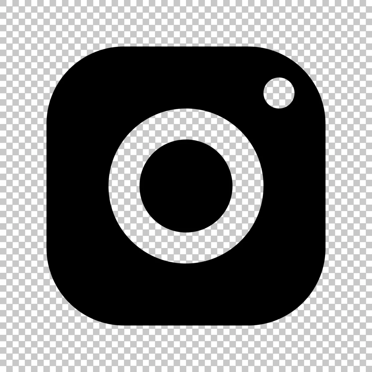 Minimalist Black and White Instagram Logo