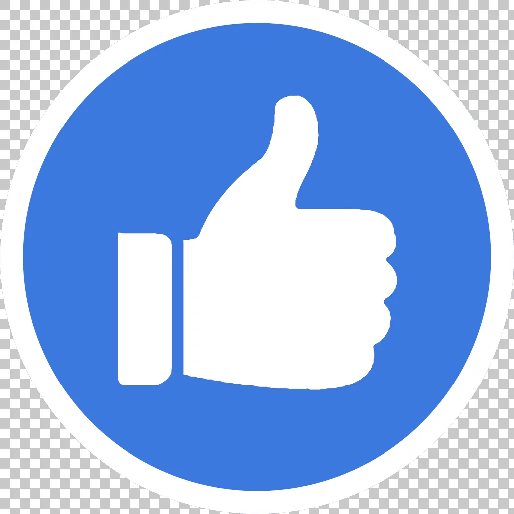 Thumbs Up Icon In Blue Circle