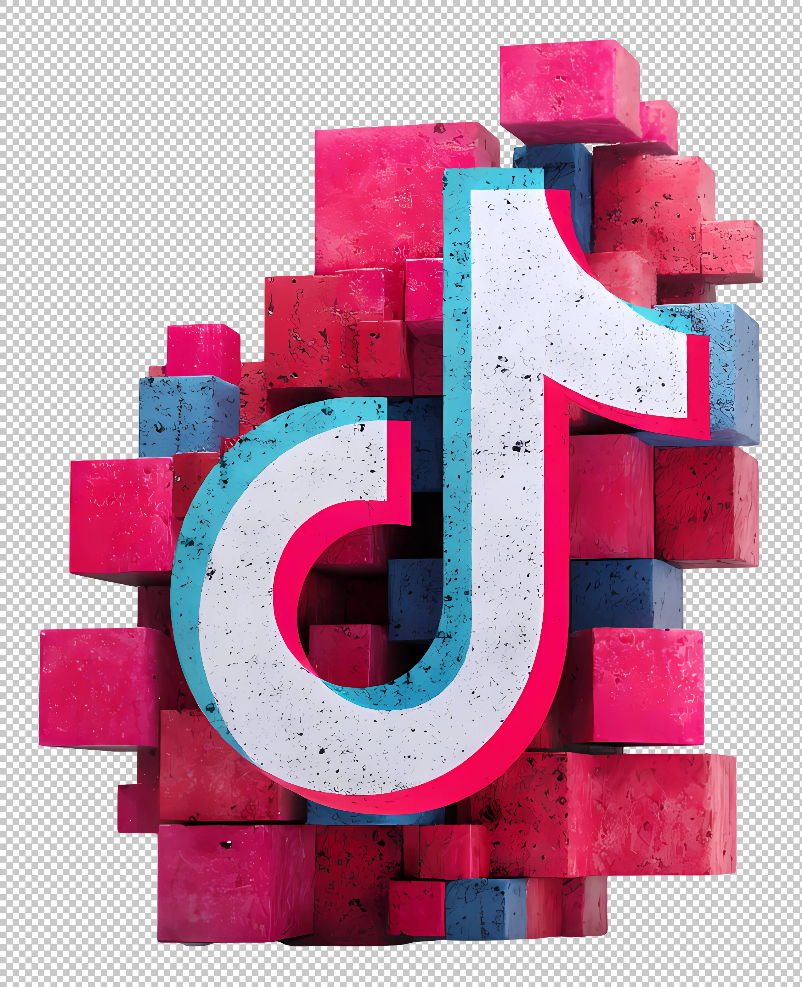 TikTok Logo pink Design - Transparent PNG Free Download